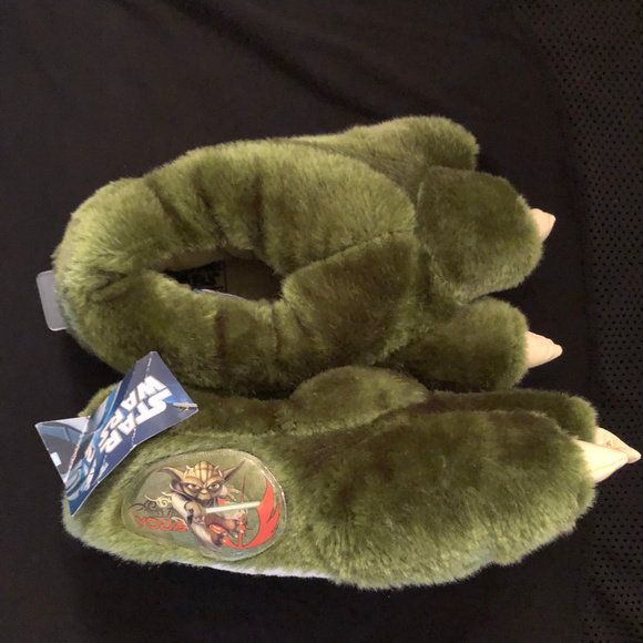 Slippers Star Wars Yoda toddler boys or boys sizes 8-9M or 10-11M fabric upper - Picture 4 of 8